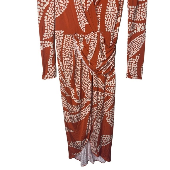 Johanna Ortiz Spice Market Hunter Midi Dress in Orange sz 4 - Picture 6 of 13